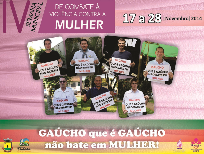 SEMANA MUNICIPAL DE COMBATE À VIOLÊNCIA CONTRA A MULHER INICIA DIA 17